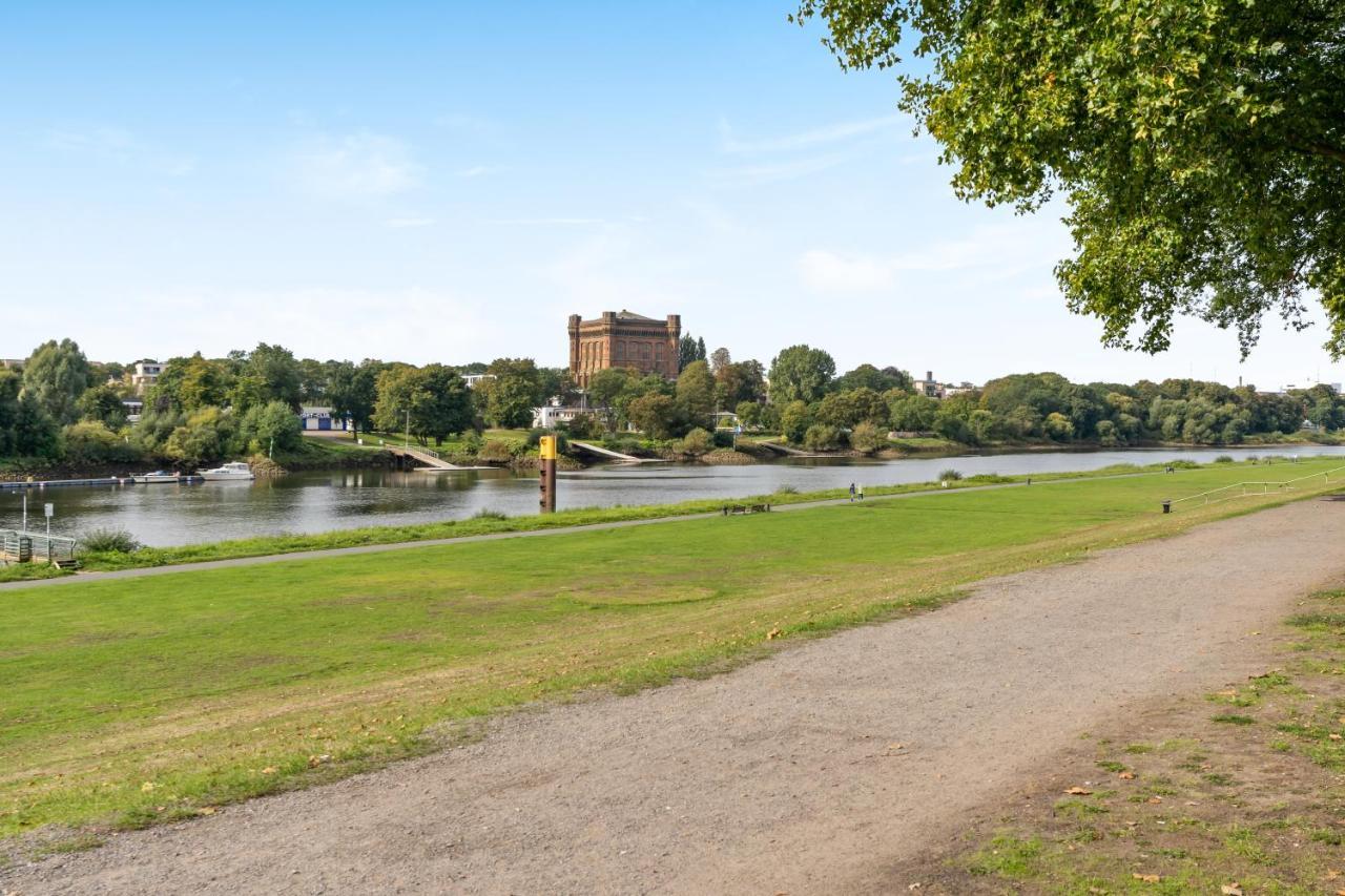 Homey Apartments - Riverside - Mit Weserblick Und Parkplatz 브레멘 외부 사진