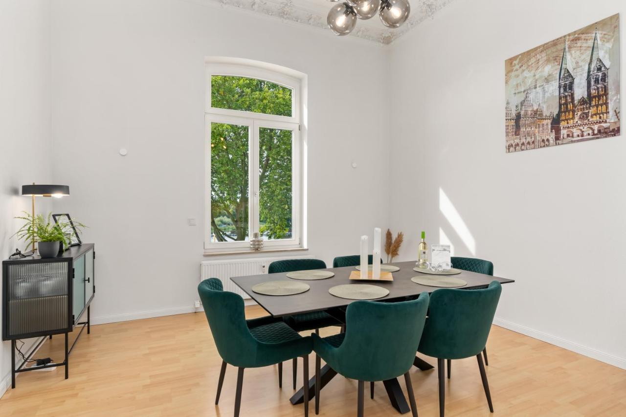 Homey Apartments - Riverside - Mit Weserblick Und Parkplatz 브레멘 외부 사진